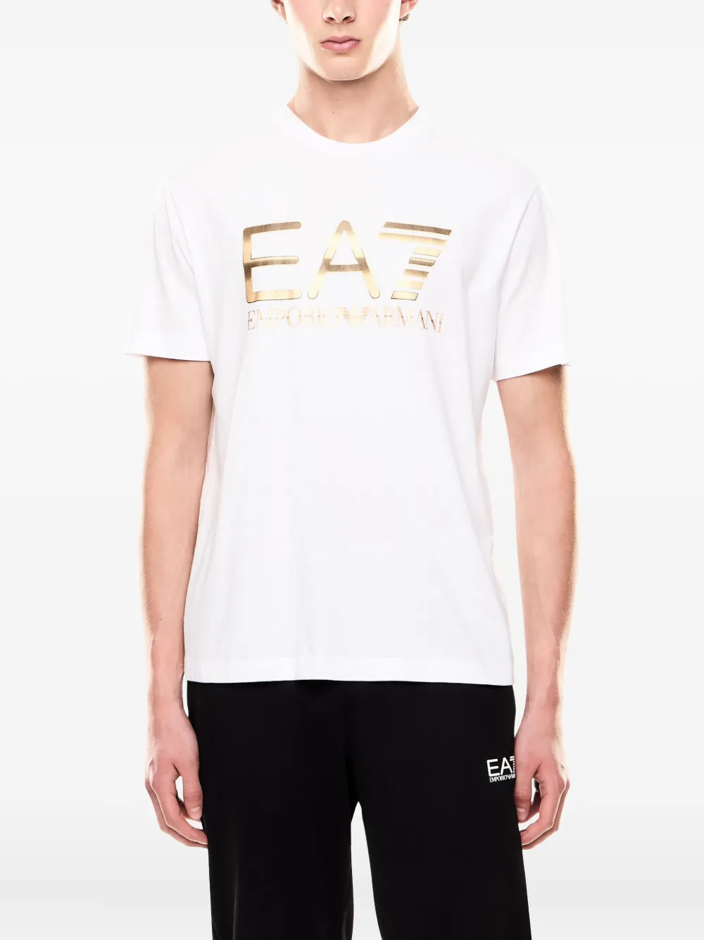Ea7 Emporio Armani T-shirt met logoprint Wit