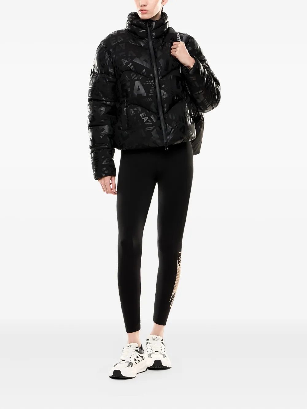 Ea7 Emporio Armani Verfraaide legging Zwart