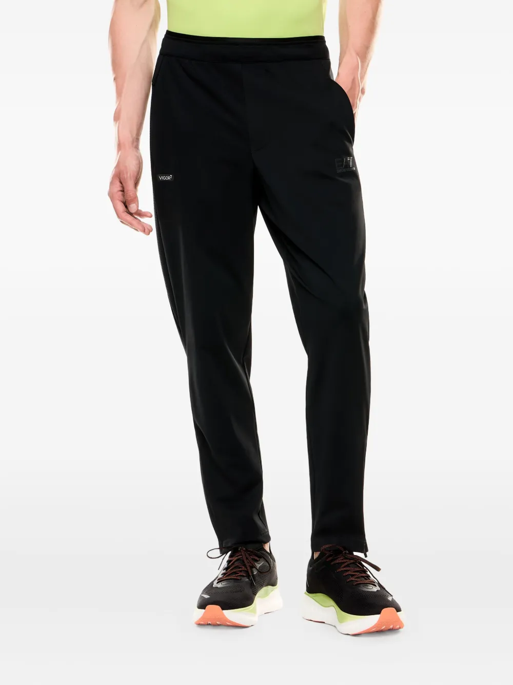 Ea7 Logo-print Track Pants In Black