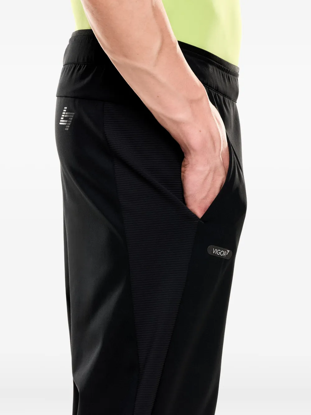 Ea7 Logo-print Track Pants In Black