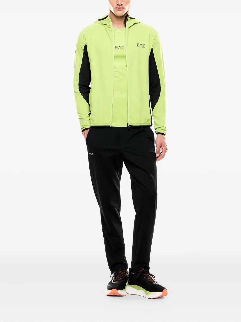 Ea7 Logo-print Track Pants In Black