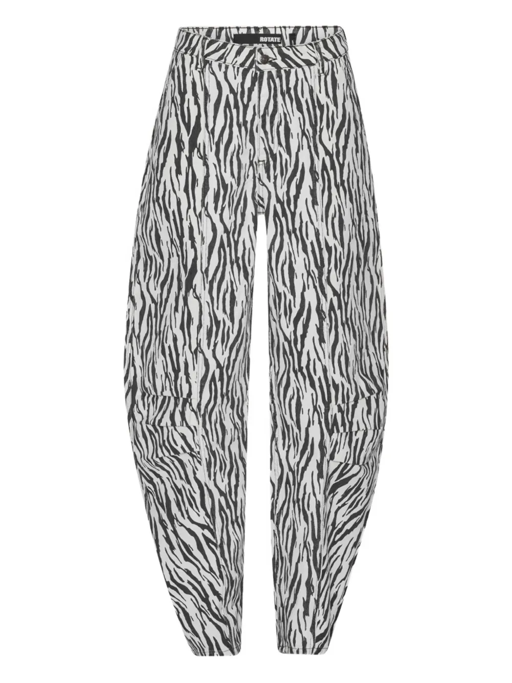 ROTATE BIRGER CHRISTENSEN Twill broek met zebraprint Wit