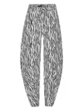 ROTATE BIRGER CHRISTENSEN zebra-print twill pants - White