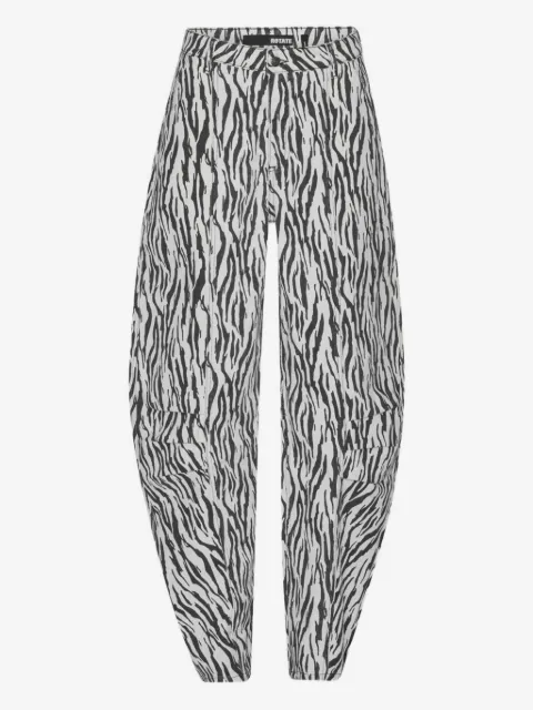 ROTATE BIRGER CHRISTENSEN zebra-print twill pants