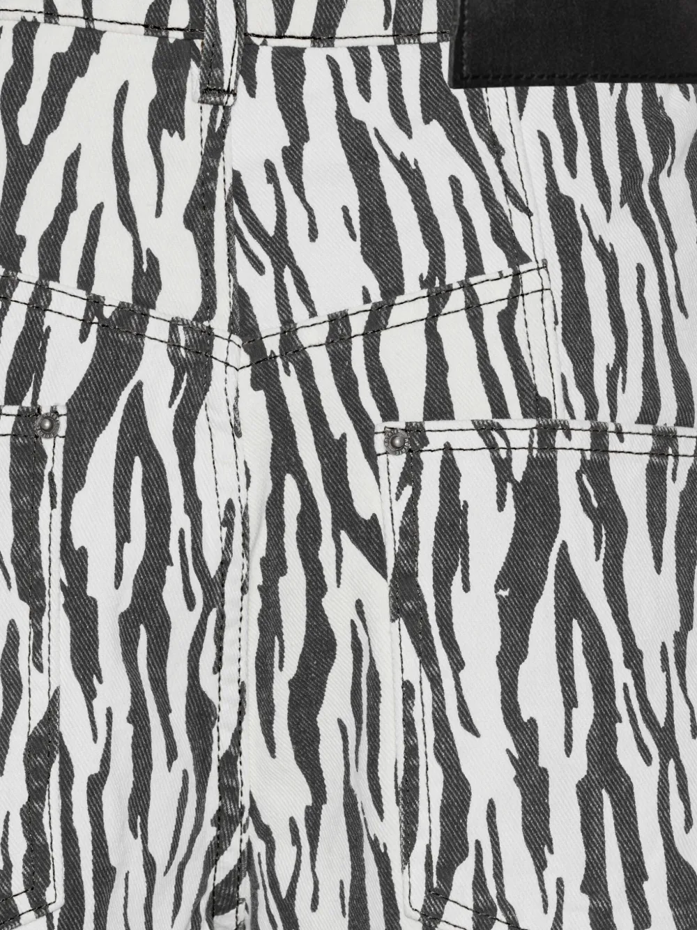 ROTATE BIRGER CHRISTENSEN Twill broek met zebraprint Wit