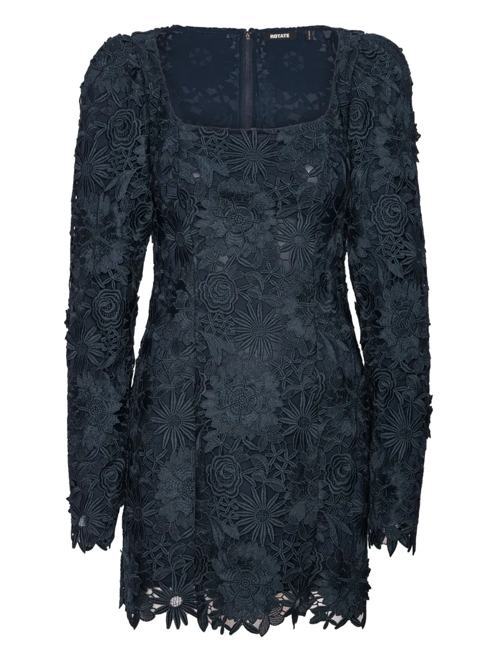 ROTATE BIRGER CHRISTENSEN Mini-jurk verfraaid met kant Blauw