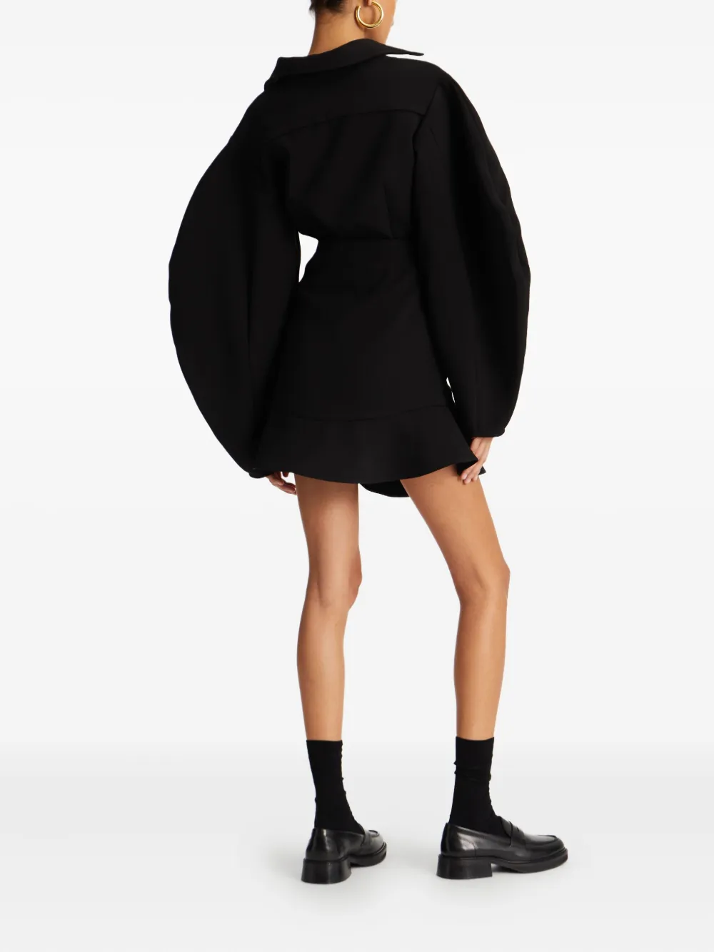 ROTATE BIRGER CHRISTENSEN Mini-rok met ruches Zwart