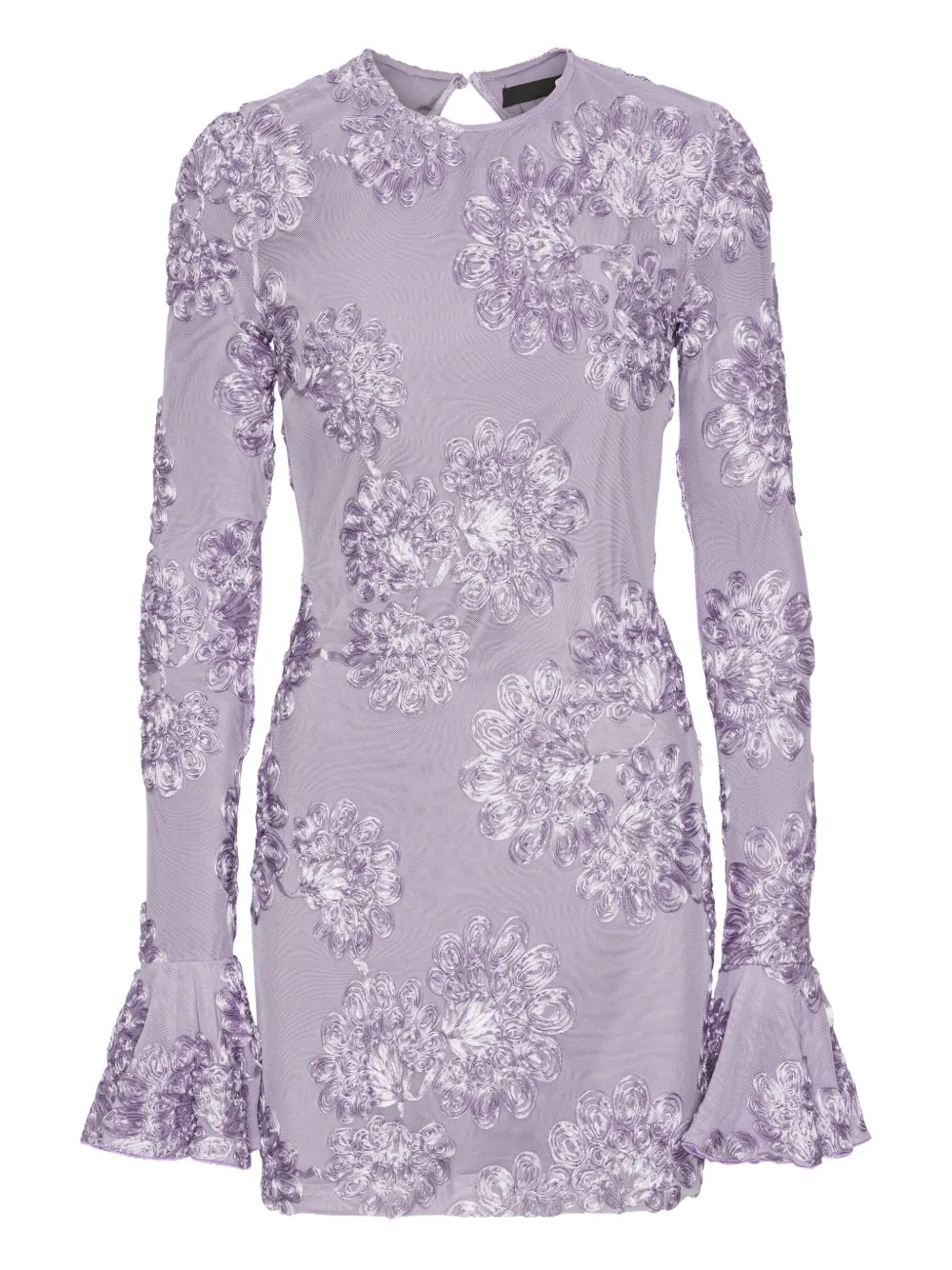 ROTATE BIRGER CHRISTENSEN Mesh jurk met bloemenprint Paars