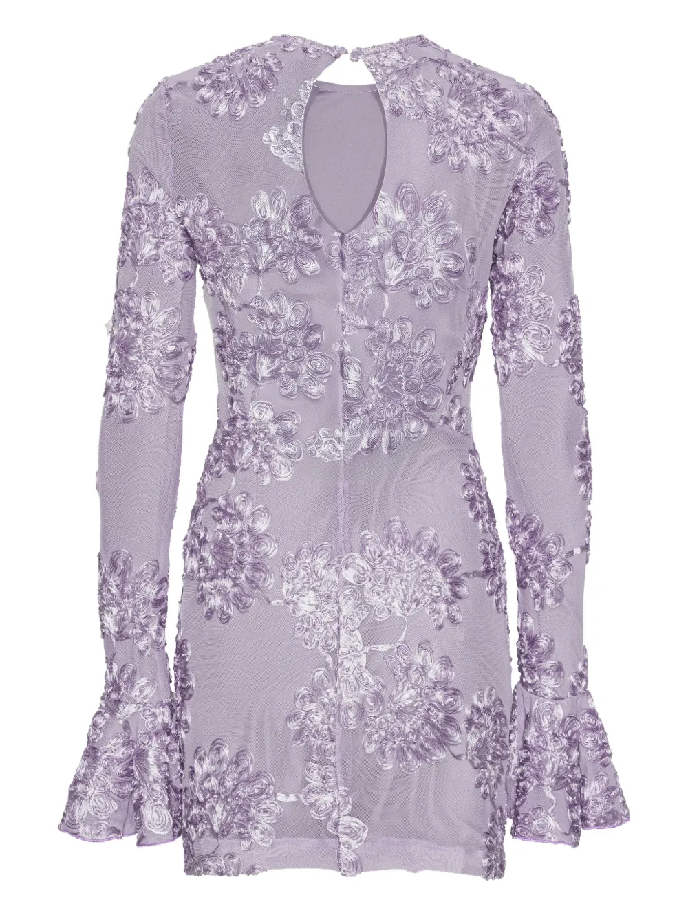 ROTATE BIRGER CHRISTENSEN Mesh jurk met bloemenprint Paars