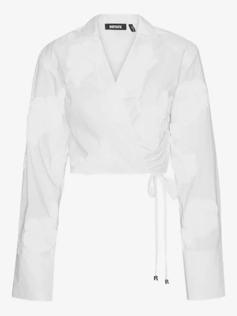 ROTATE BIRGER CHRISTENSEN chemise cache-cœur à broderies