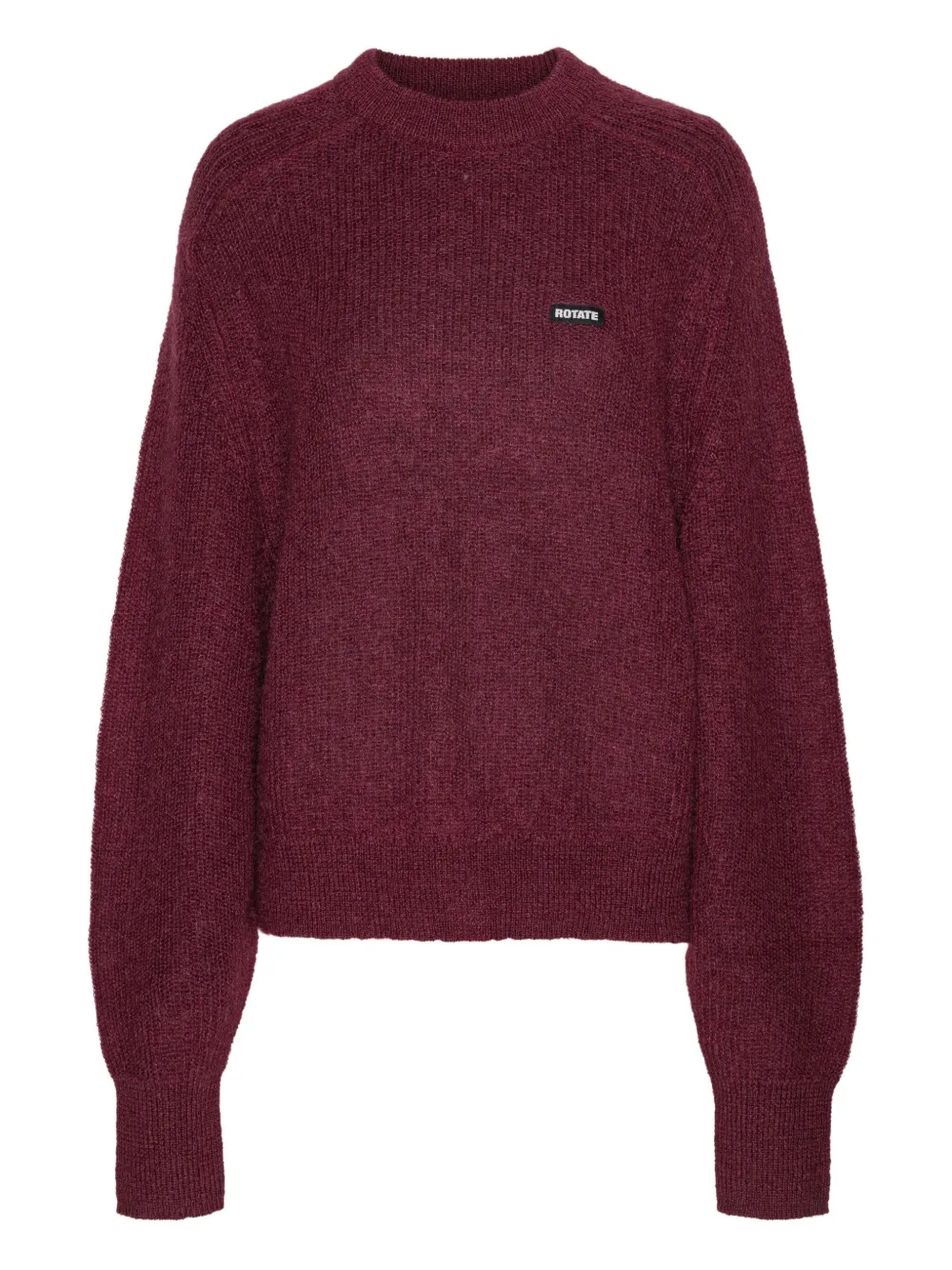 ROTATE BIRGER CHRISTENSEN Trui met logopatch en ballonmouwen Rood