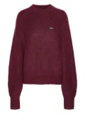 ROTATE BIRGER CHRISTENSEN logo-patch balloon-sleeve knitwear - Red