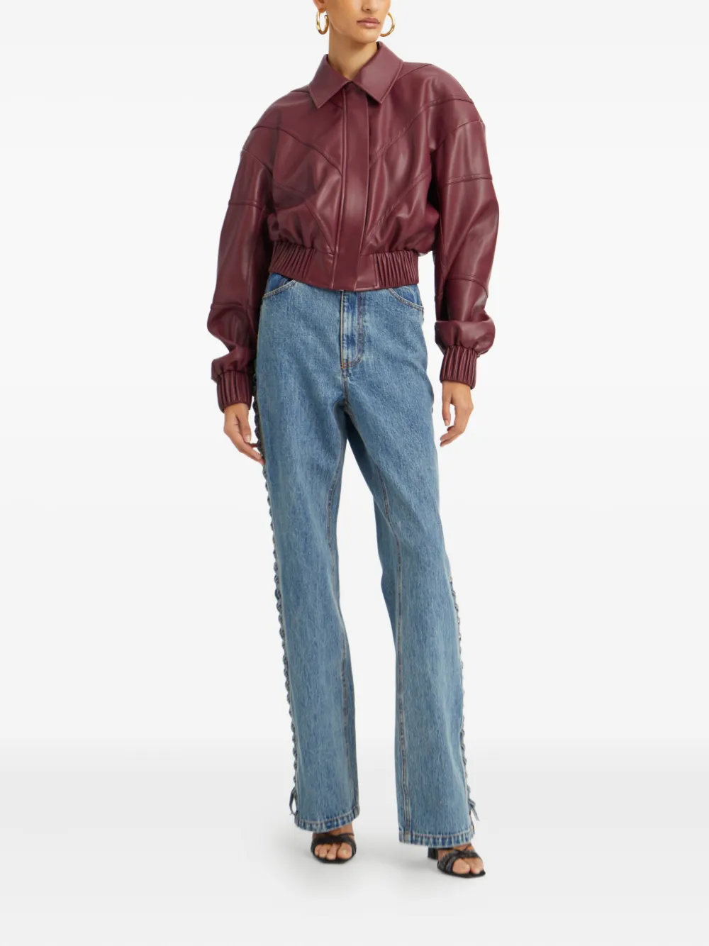 ROTATE BIRGER CHRISTENSEN quilted panel bomber jacket | Varsity Jackets | Image 2