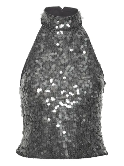 ROTATE BIRGER CHRISTENSEN sequin halter-neck top