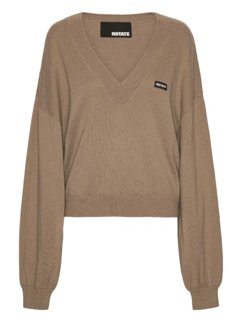 ROTATE BIRGER CHRISTENSEN v-neck long-sleeve sweater
