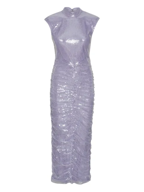 ROTATE BIRGER CHRISTENSEN sequin high-neck midi dress