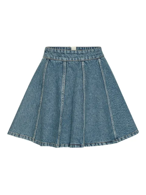 ROTATE BIRGER CHRISTENSEN pleated denim mini skirt