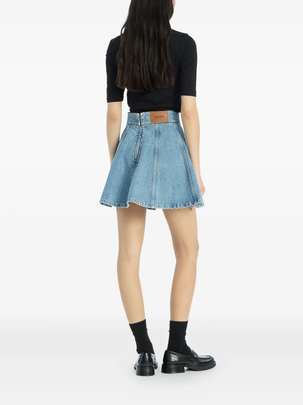 ROTATE BIRGER CHRISTENSEN Minigonna denim plissettata | Gonne | Image 3