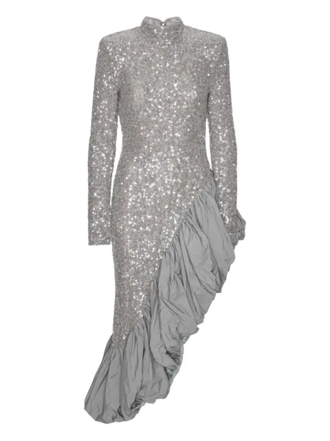 ROTATE BIRGER CHRISTENSEN vestido asimétrico bordado con lentejuelas