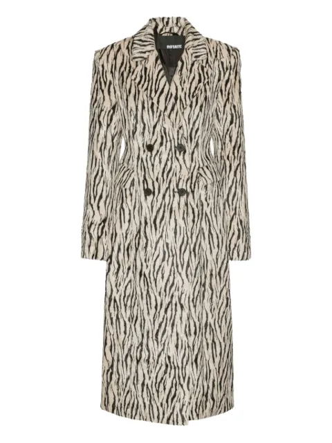 ROTATE BIRGER CHRISTENSEN zebra-print double-breasted coat