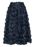 ROTATE BIRGER CHRISTENSEN Sun rose-embellished maxi skirt - Blue