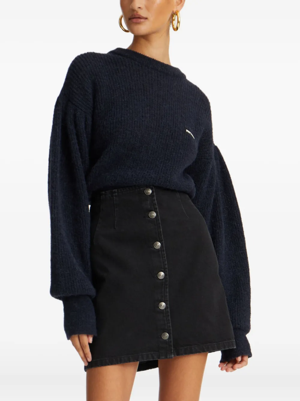 ROTATE BIRGER CHRISTENSEN Trui met ronde hals en cuffs Blauw