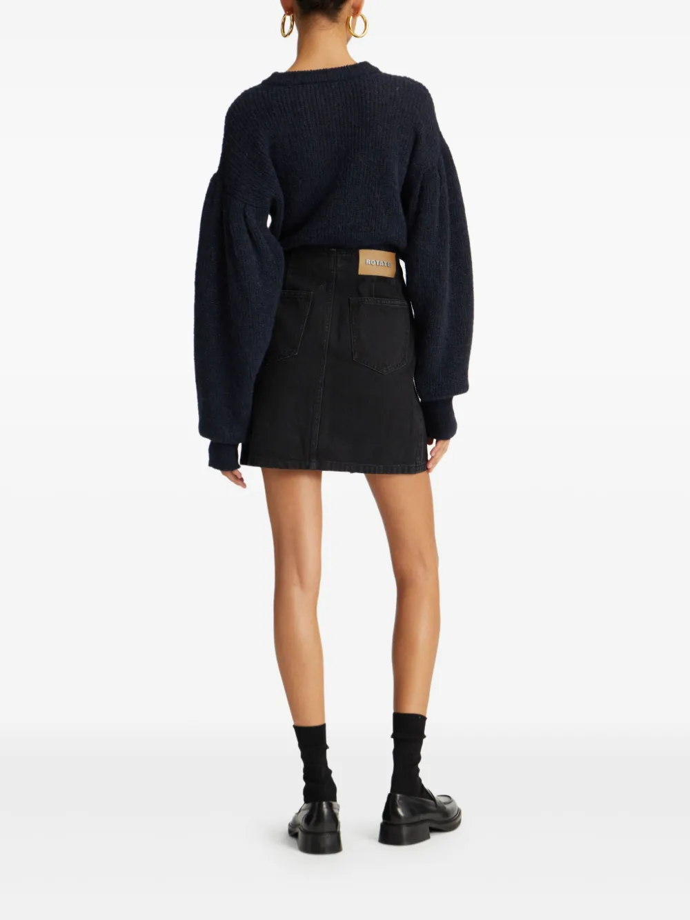 ROTATE BIRGER CHRISTENSEN Trui met ronde hals en cuffs Blauw