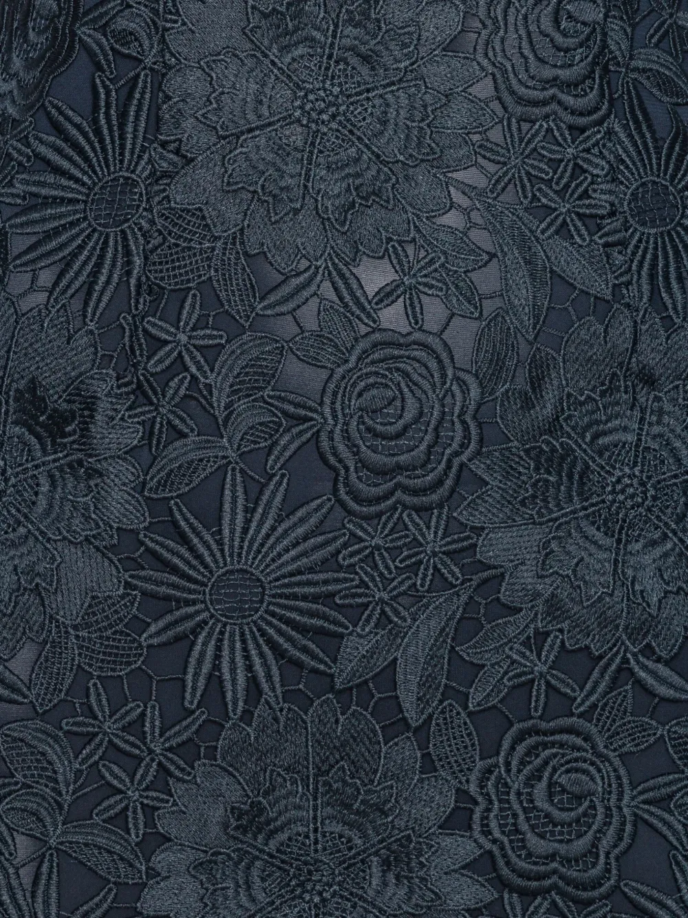 ROTATE BIRGER CHRISTENSEN Midi-jurk met bloemenkant Blauw