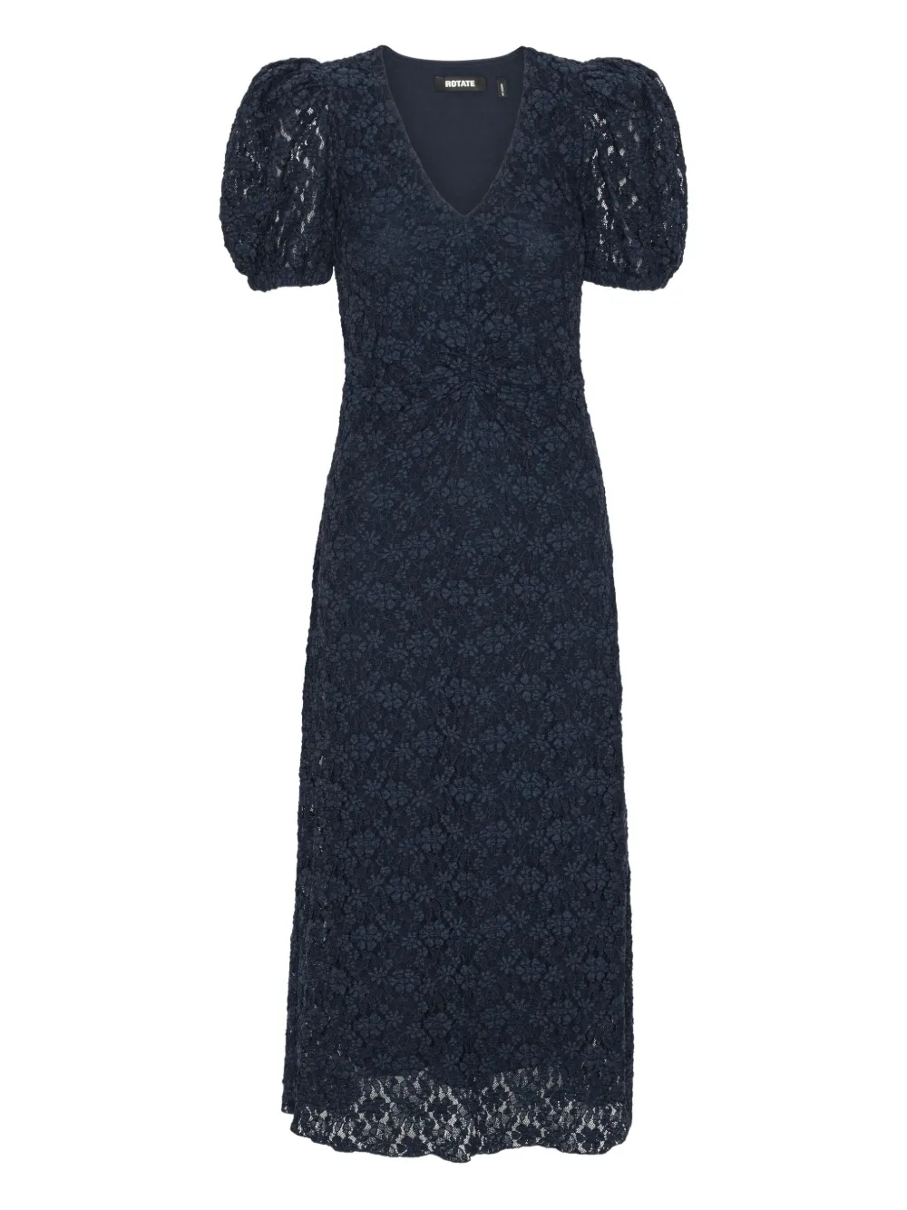 Rotate Birger Christensen Puff-sleeve Lace Midi Dress