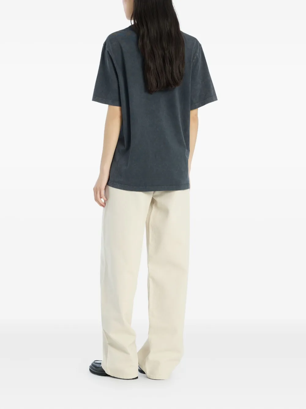 ROTATE BIRGER CHRISTENSEN T-shirt met geborduurd logo Grijs