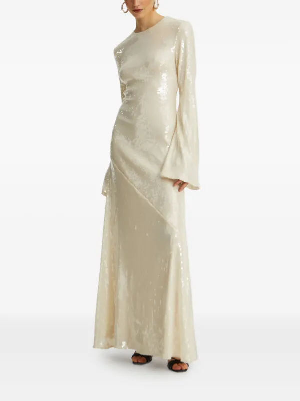 ROTATE BIRGER CHRISTENSEN sequin-embellished Maxi Dress | White | FARFETCH