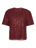 ROTATE BIRGER CHRISTENSEN sequin-embellished top - Red