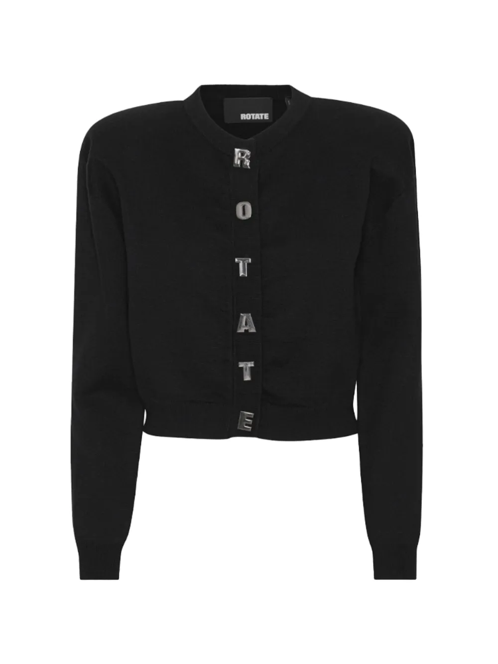 ROTATE BIRGER CHRISTENSEN padded-shoulder button cardigan - Nero