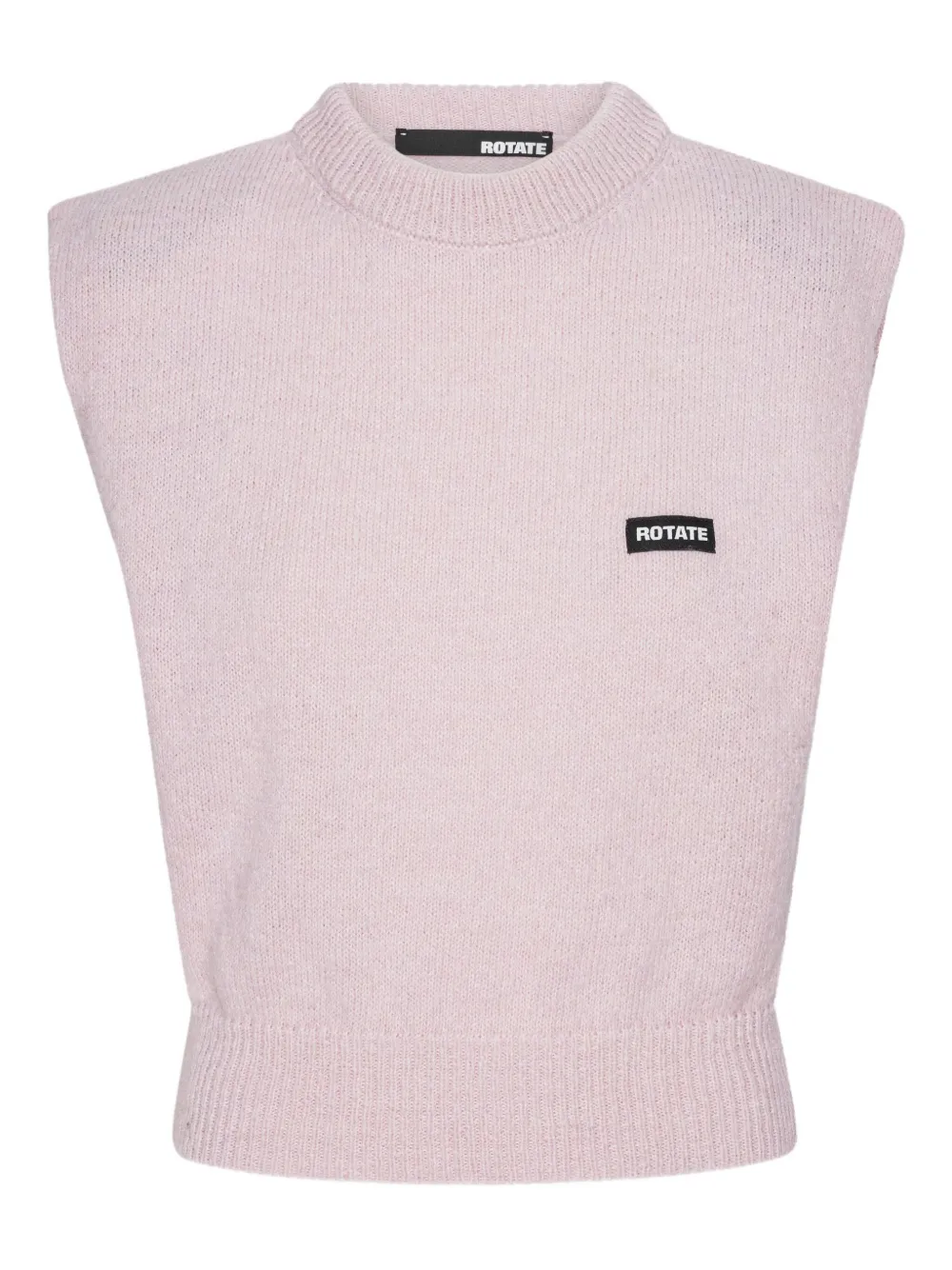ROTATE BIRGER CHRISTENSEN padded-shoulder knit vest Roze