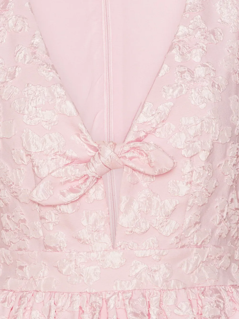 ROTATE BIRGER CHRISTENSEN puff-sleeve jacquard top Roze
