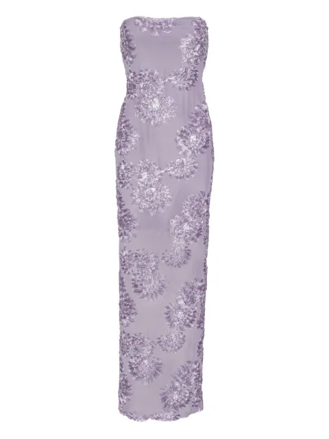 ROTATE BIRGER CHRISTENSEN floral-mesh maxi dress