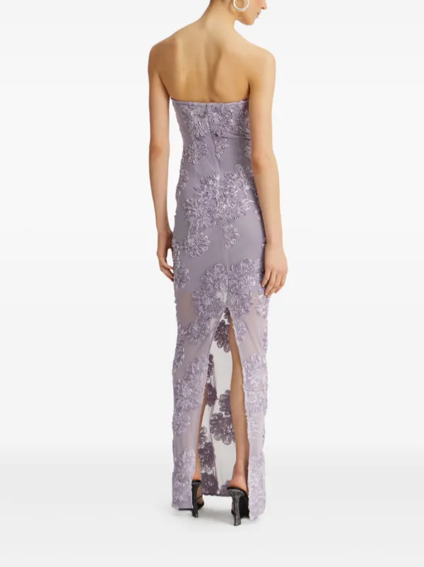 Rotate - 3D Mesh Maxi Dress - Purple - EU 38 - Moda Operandi Rotate - 3D Mesh Maxi Dress - Purple - EU 38 - Moda Operandi