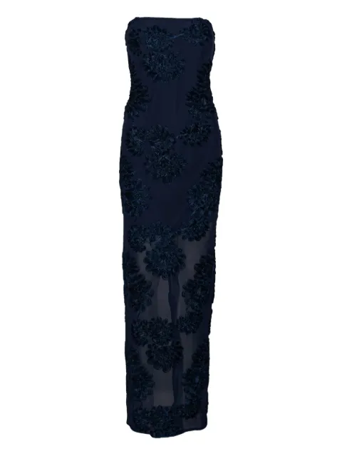 ROTATE BIRGER CHRISTENSEN floral-mesh maxi dress