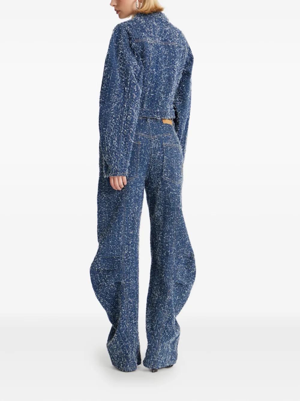 ROTATE BIRGER CHRISTENSEN Ruimvallende broek met afwerking Blauw