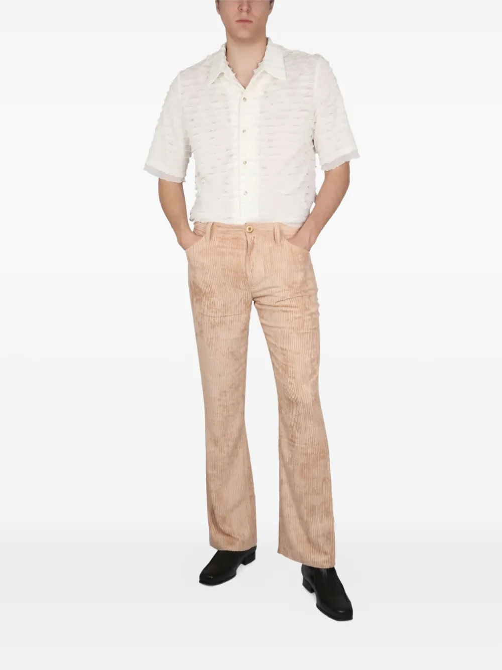 Séfr Noam ruffled shirt - Wit