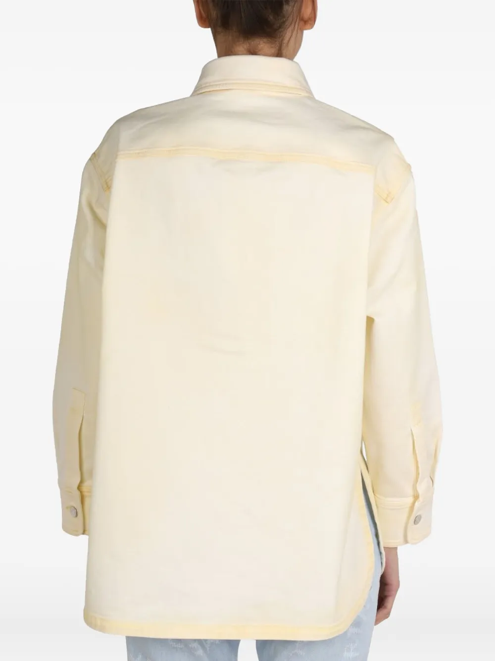 Stella Mccartney Pocket Denim Jacket In Yellow