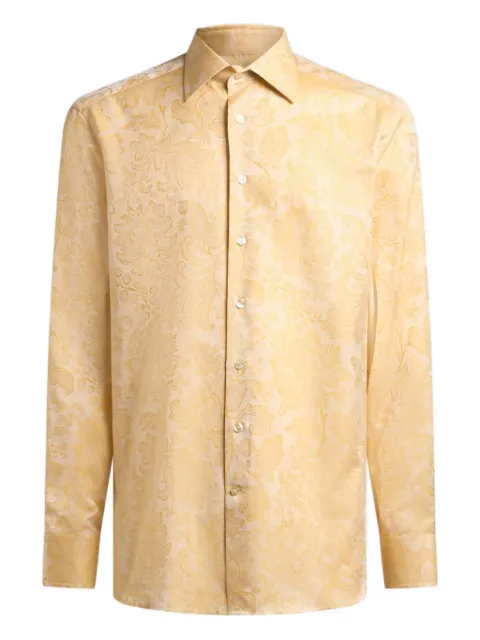 ETRO camisa con motivo floral en jacquard