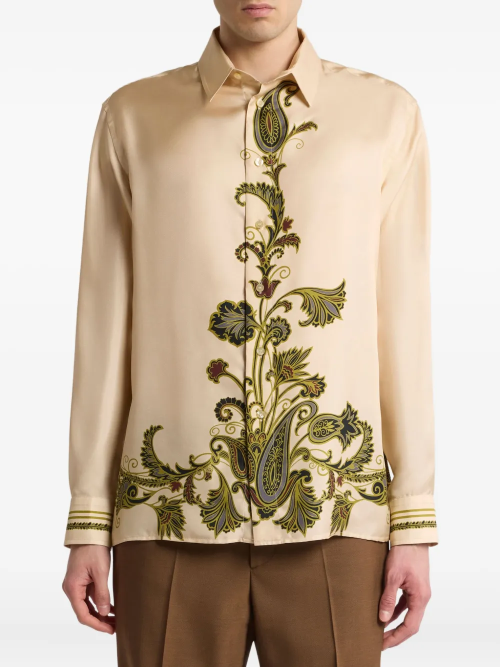 ETRO Overhemd met paisley-print - Beige