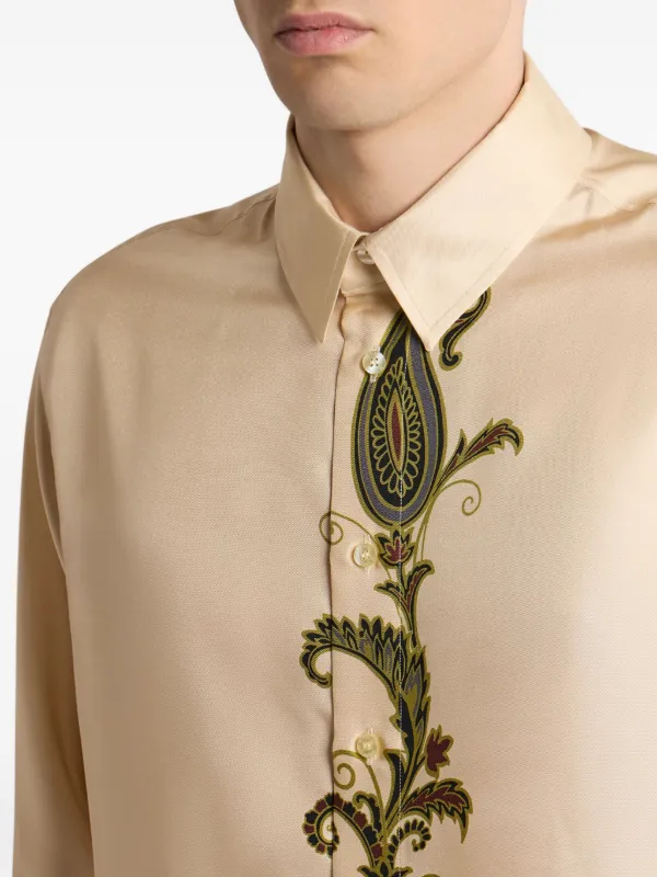 ETRO paisley-print Silk Shirt Neutrals FARFETCH IN