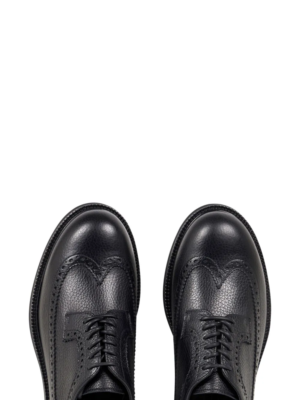 ETRO leather broguing-details Derby shoes Black
