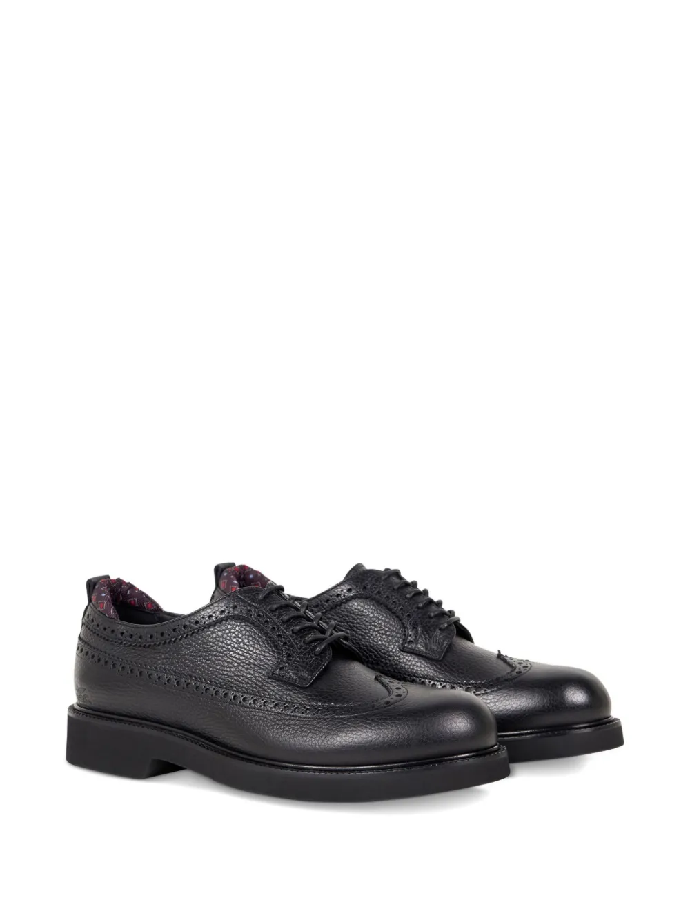 ETRO leather broguing-details Derby shoes Black