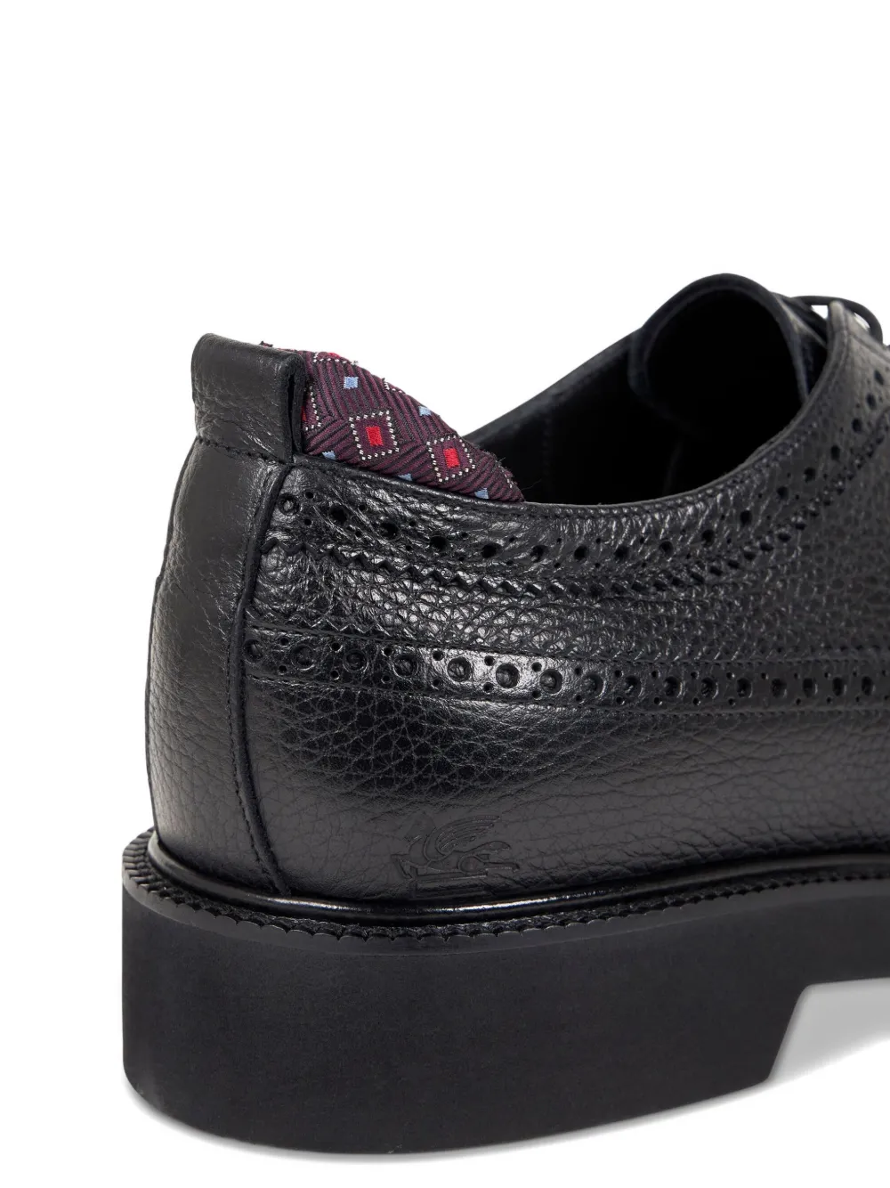 ETRO leather broguing-details Derby shoes Black