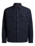 ETRO quilted floral-pattern overshirt - Blue