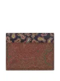 ETRO paisley card holder - Brown