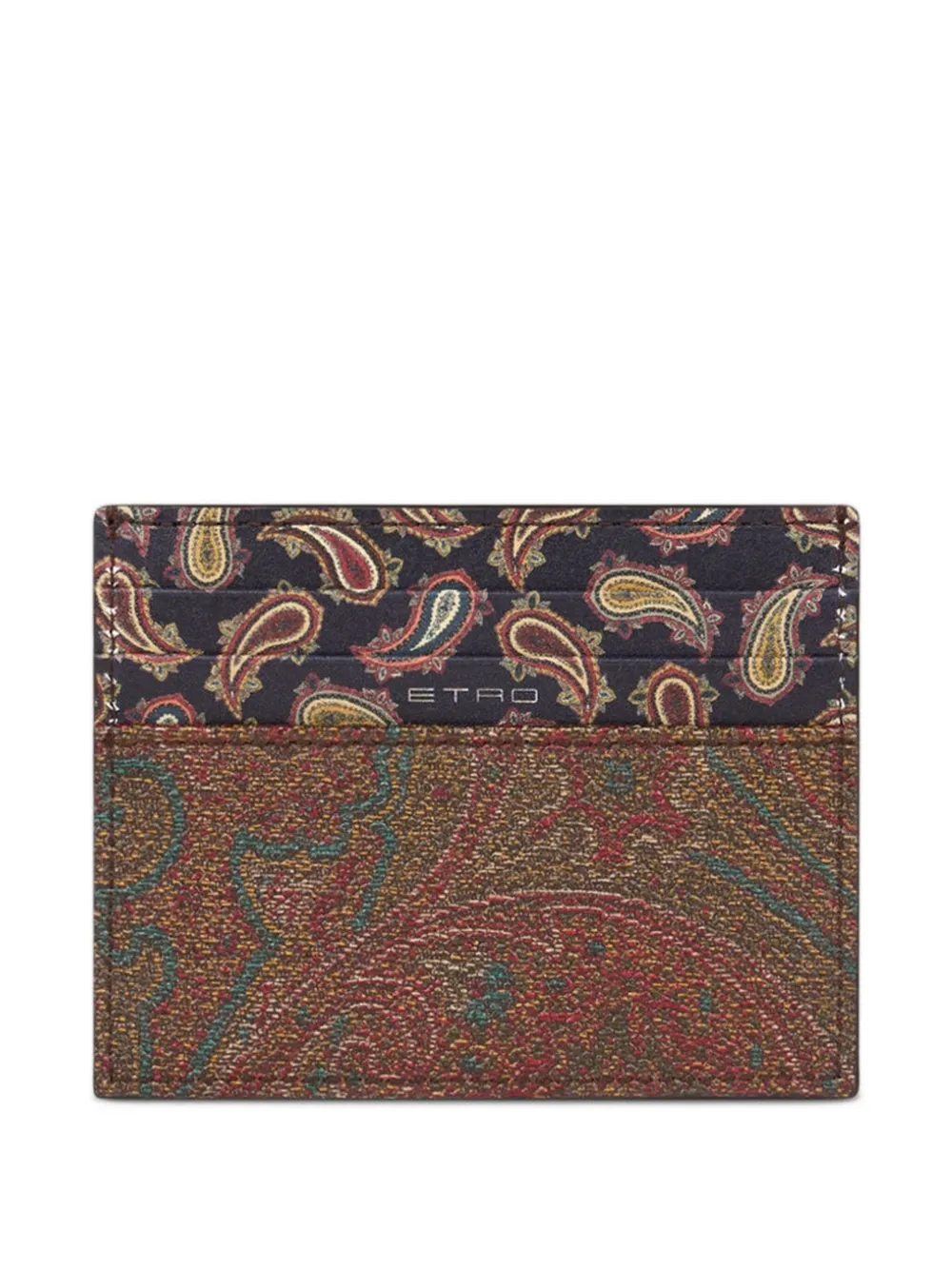 ETRO Pasjeshouder met paisley-print Bruin